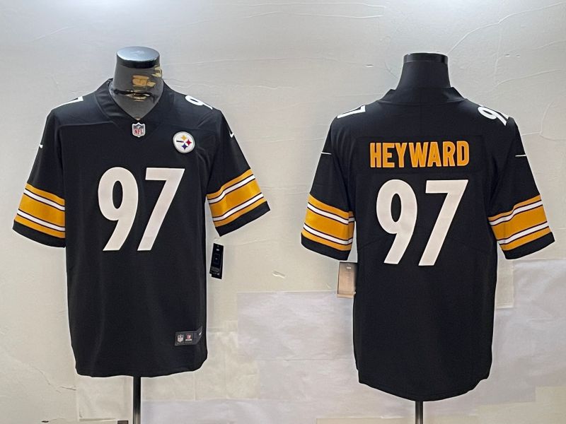 Men Pittsburgh Steelers #97 Heyward Black 2024 Nike Limited NFL Jersey style 4